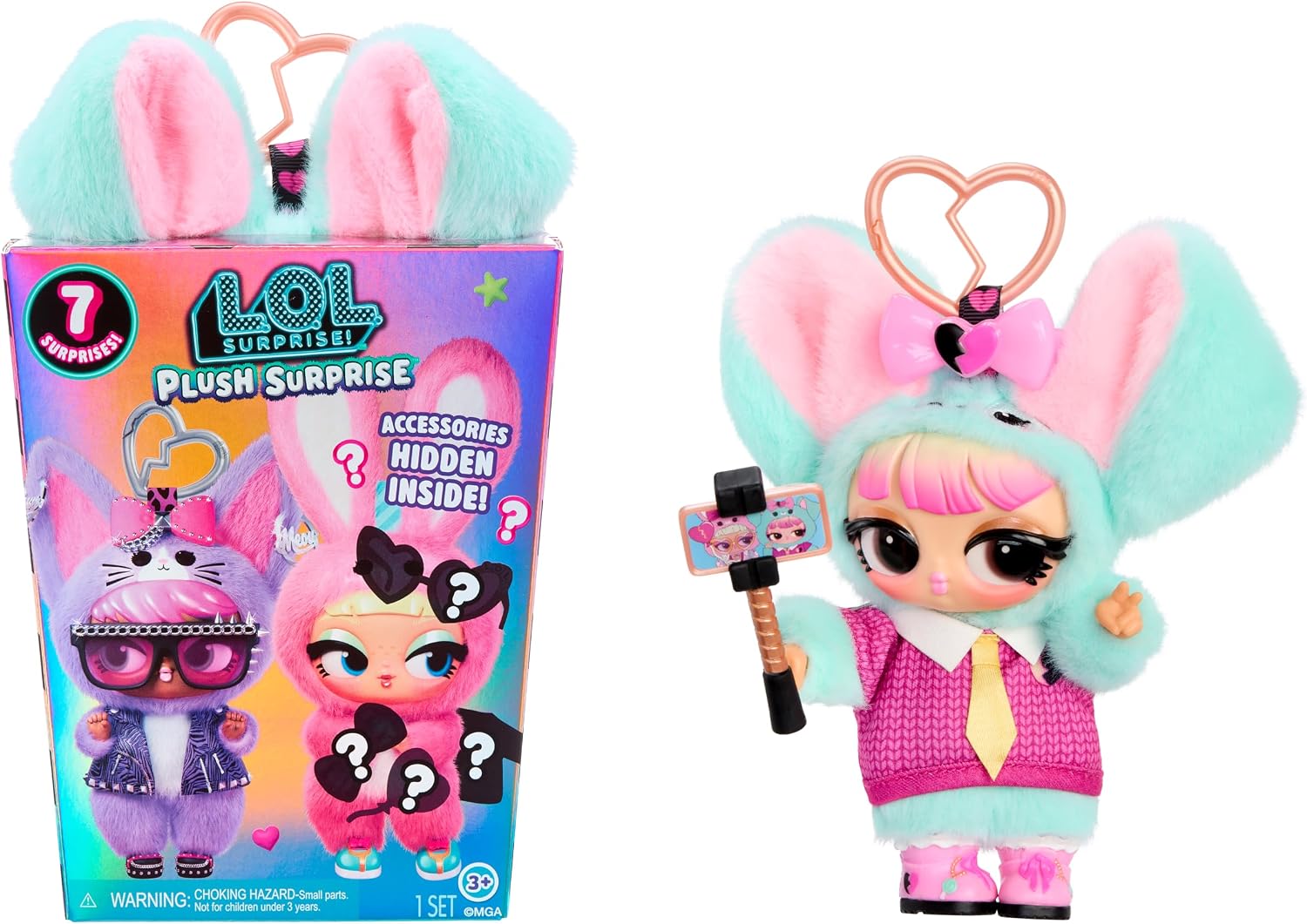 LOL Surprise Plush Surprise! Pup-Tart Plush Doll with Hidden Fashions, On-the-Go Play, 7 Total Surprises – Great Gift for Kids Ages 3+