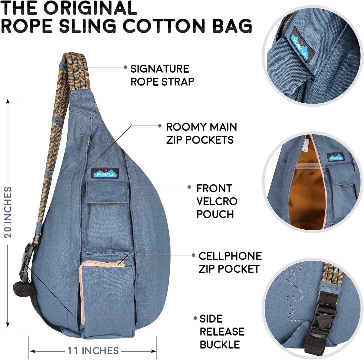 KAVU Rope Bag - discontinued colors (Ocean) - Image 6