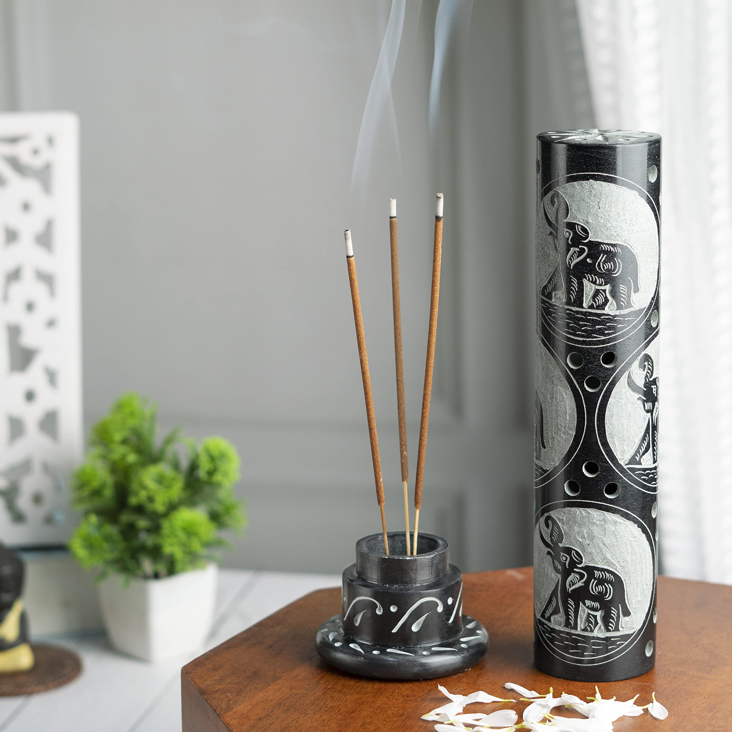 Amazon.com: Crocon Handmade Black Marble Incense Stick Tower
