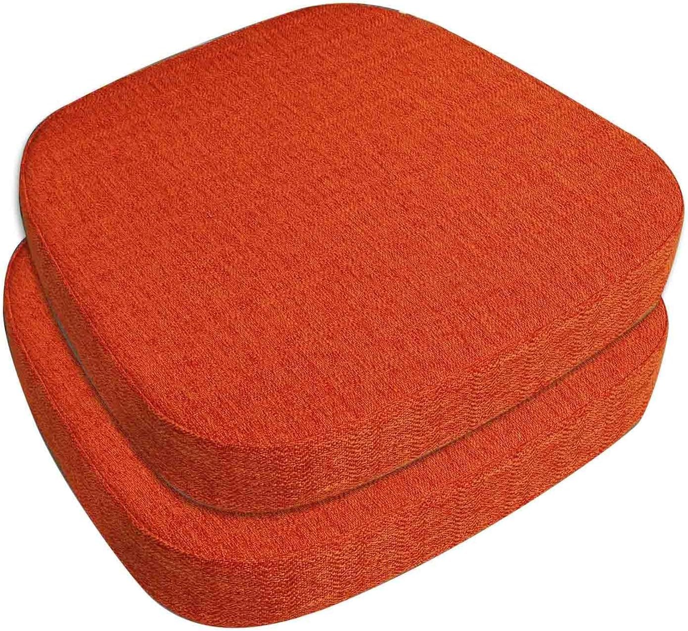 Pack de 2/4/6 Cojín para Silla de Comedor de Cocina Oficina con Antideslizante 43X40cm/40X38cm/43X42cm, Cojín de Asiento Suave para Taburete, jardín, Interior, Exterior,Hogar(#8,2pcs 40x38x3cm)