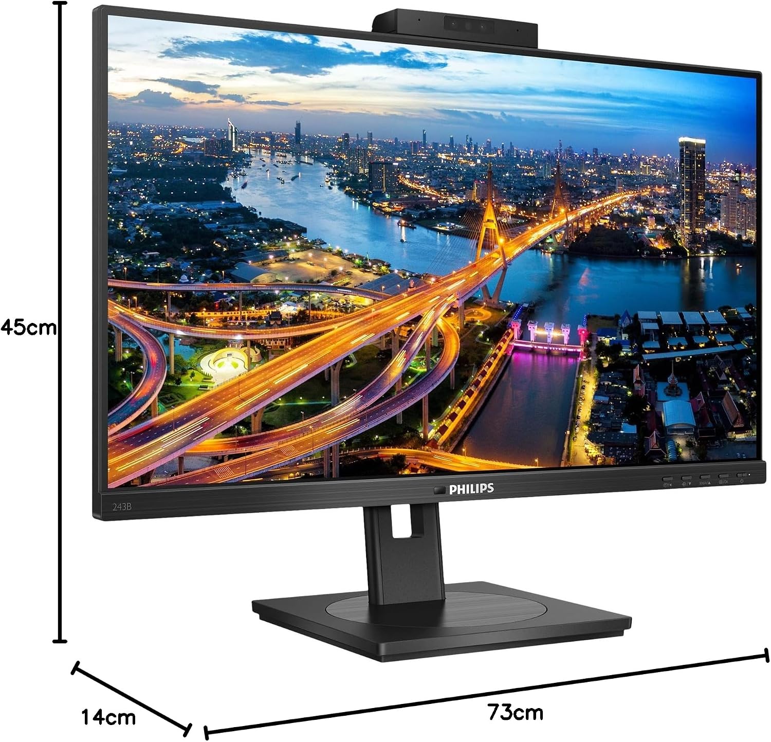 243B1JH USB Hub Monitor 23.8 pollici FHD - Monitor - Immagine 5