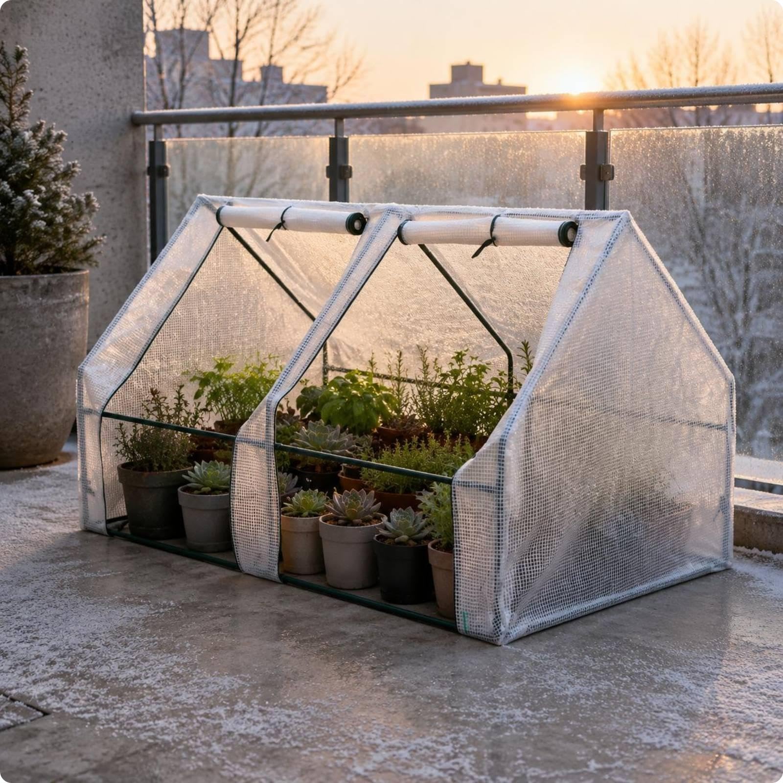 Mini Greenhouse Tubular Steel Frame Mesh Greenhouse Peaked Roof Plant Growing Enclosure 180 X 90 X 90-picture-10