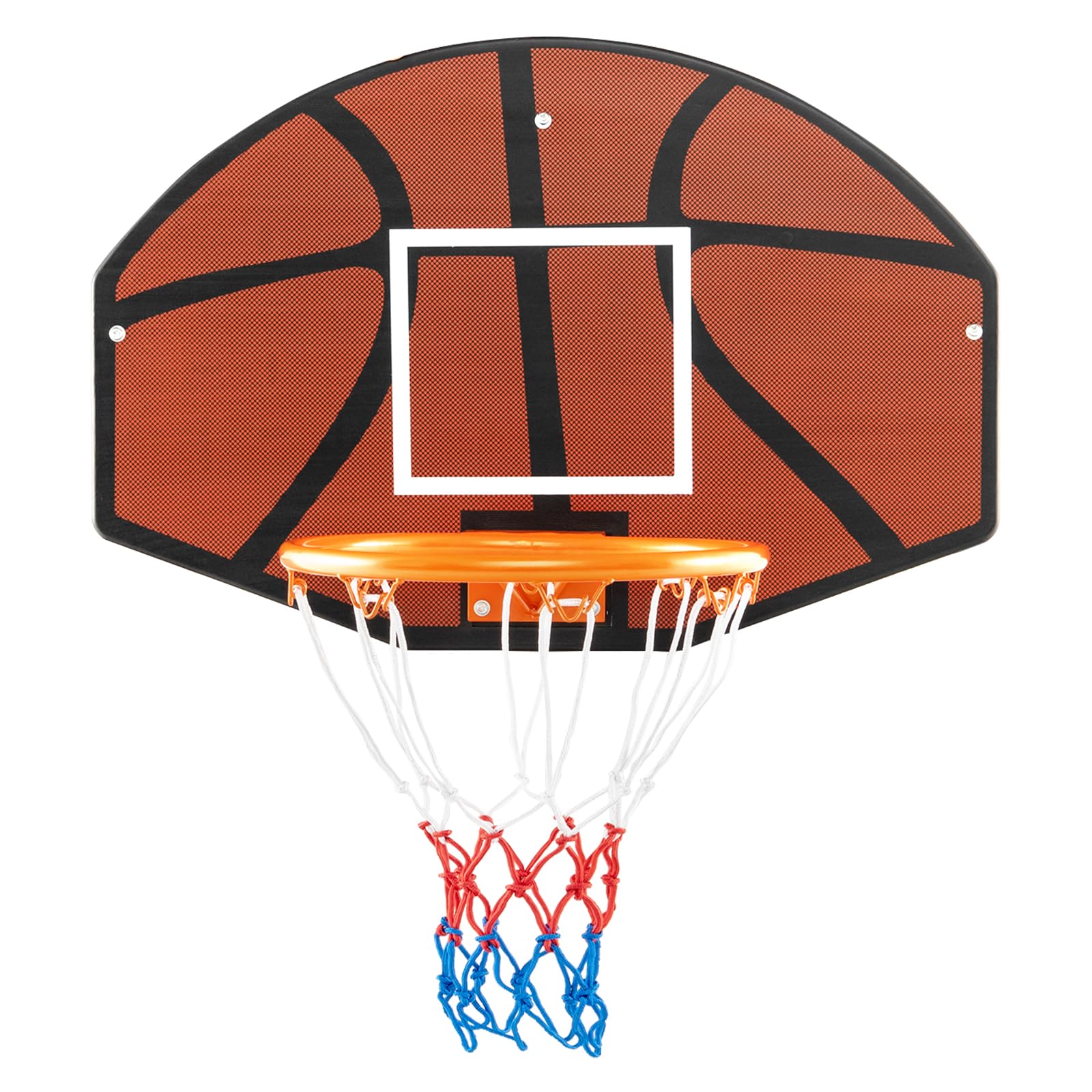 Goplus Wall Mount Basketball Hoop, 26" x 17.5" Indoor Outdoor Basketball Games w/Large Shatter-Proof Backboard, Anti-Tear Net, Door Wall Mounted Basketball Playset for Backyard Family Kids Adults