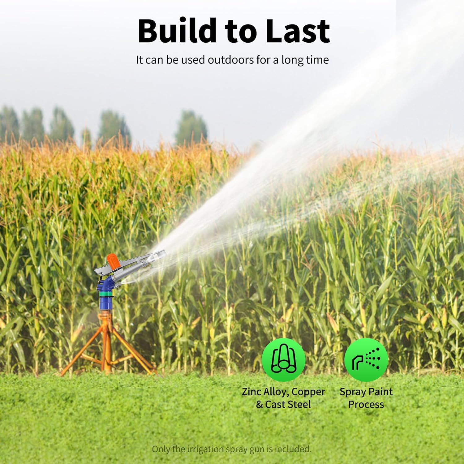 DNYSYSJ 2" Water Spray Gun Large-Area Agriculture Irrigation Watering Sprinkler for Garden Farm Lawn