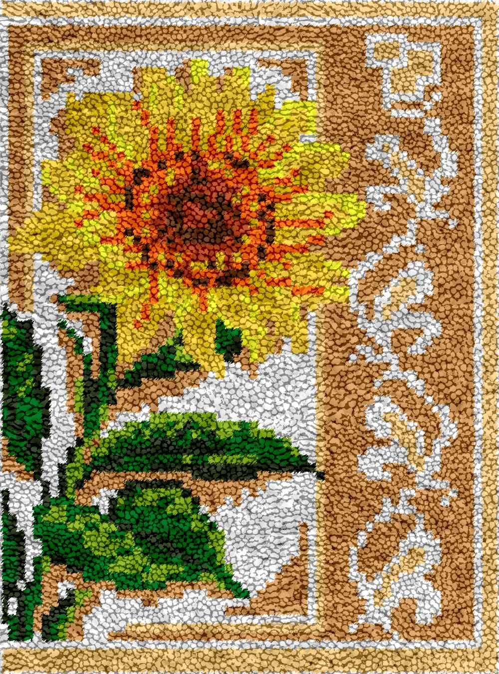 Kit de ganchillo para principiantes de girasol, el regalo de cumpleaños de costura ideal