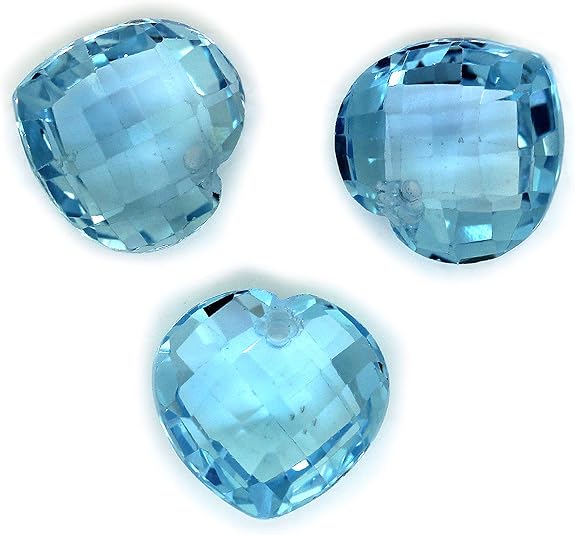 Topaze Bleu Ciel AAA+ 93,65 Carats En Forme De Cœur - Création Labo, Propre à La Loupe