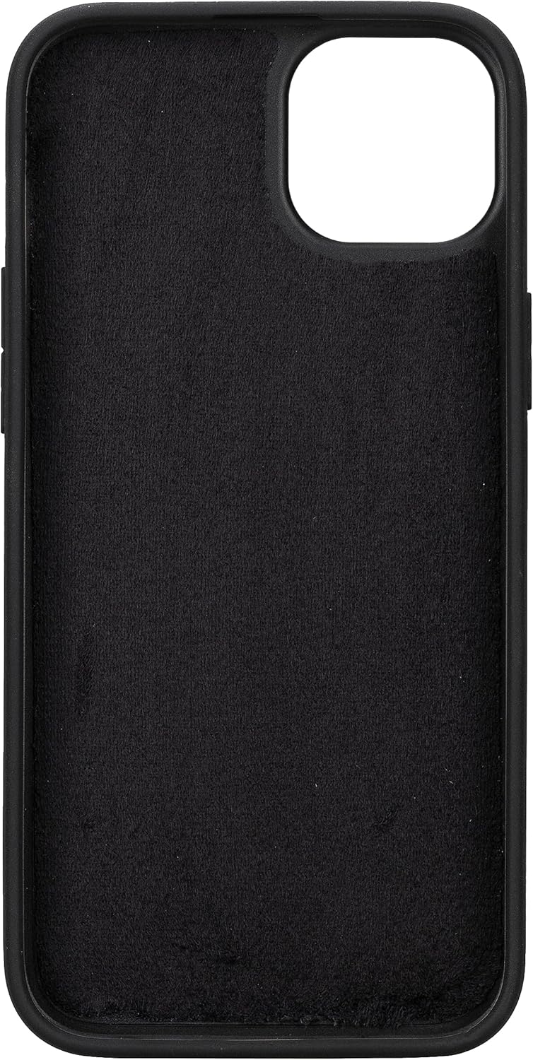 Leather Wallet Case for iPhone 15 6.1" Magsafe Compatible, Detachable Magnetic Flip Cover, Shock Absorbent, Handcrafted Genuine Leather 2 in 1 Wallet, Card Holder, Black