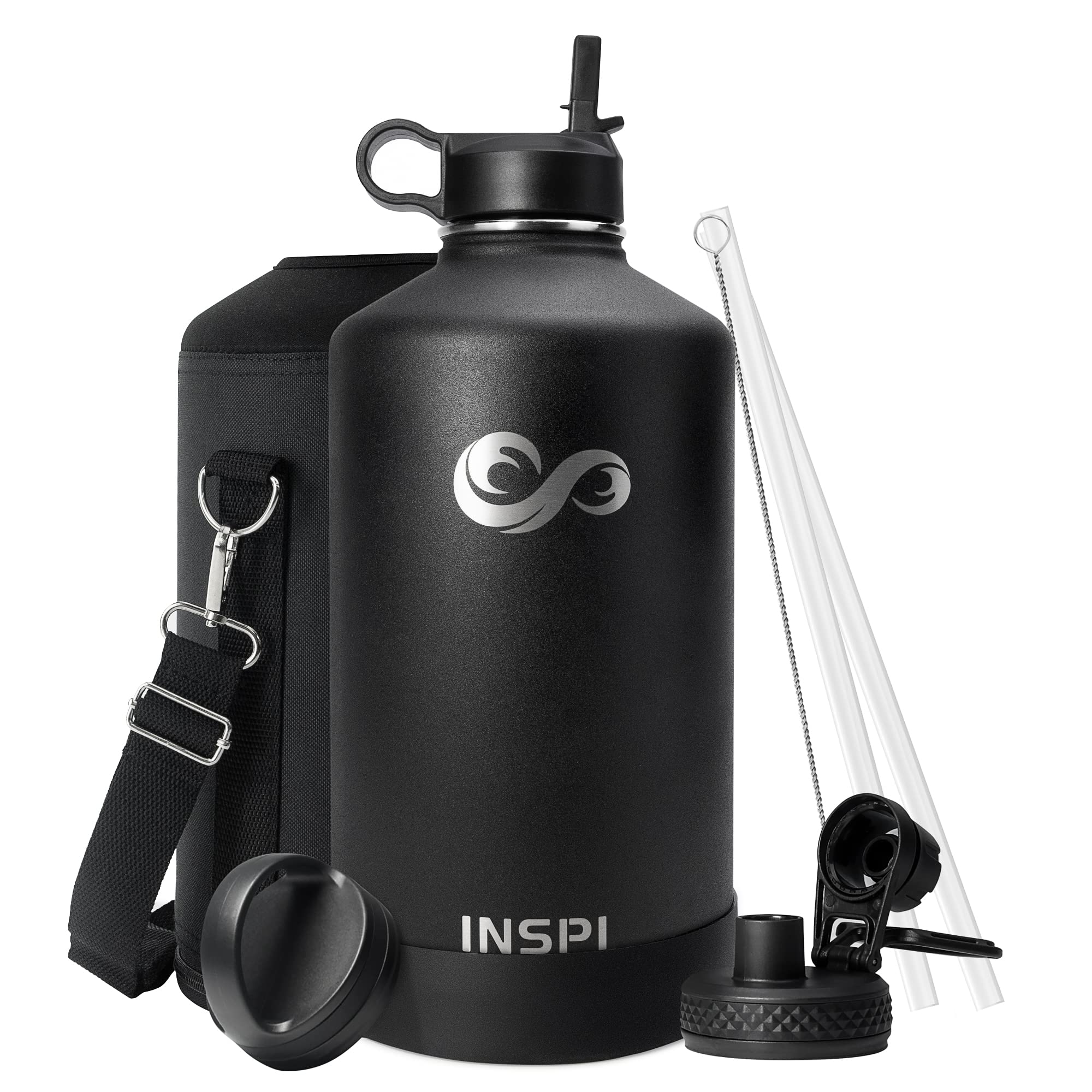 Buy Water Bottle 128oz with Silicone Boot, INSPI Gallon Insulated