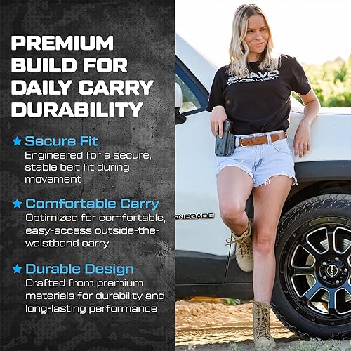 Miniatura 5 de Funda para S&W M&P 9,40 2.0 (4"-4.25") con Streamlight TLR-1 - Funda IWB para transporte ocultoajuste personalizado a su pistola - Bravo Concealment