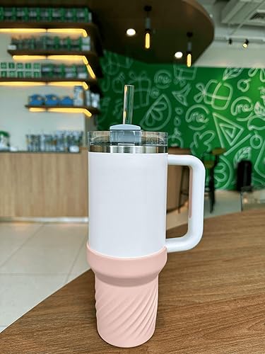 Stanley - Bota de silicona de 40 onzas, funda protectora para botellas aisladas duraderas (cuarzo rosa)