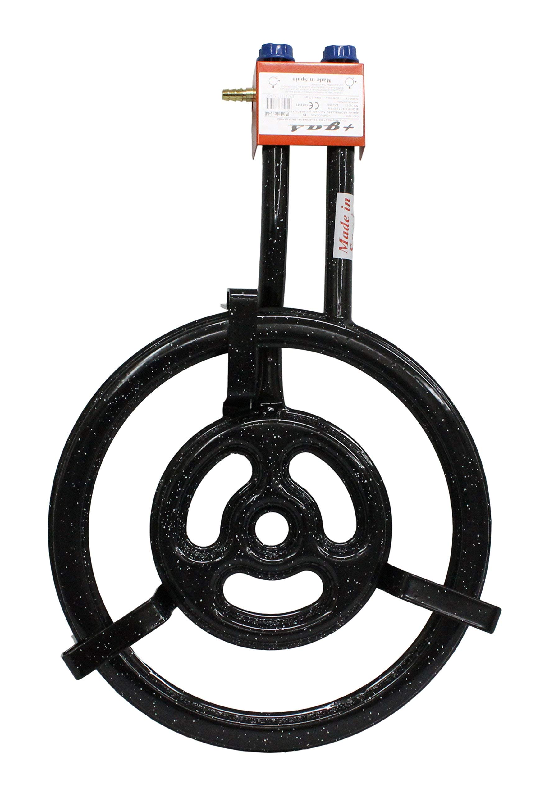 Garcima Bague de gaz Butane/Propane gaz avec Sortie côté, Noir, 50 cm, Lot de 4