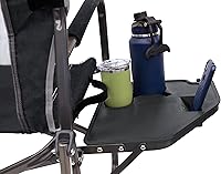 Vista 7 de GCI Outdoor Freestyle Rocker XL Silla mecedora plegable portátil, silla de camping al aire libre con mesa auxiliar, aluminio