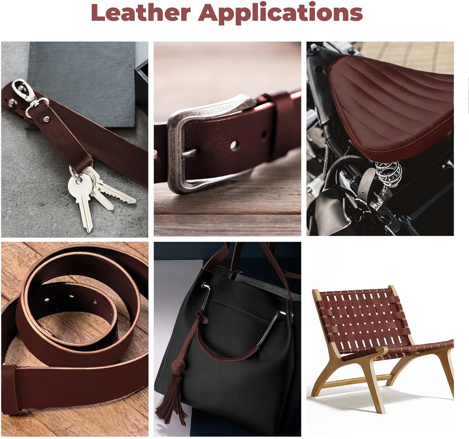 ELW 5-6 oz (2-2.4mm) Latigo Leather Belt Grade Straps | Size: 1.5"x84" (3.8x213cm) | Chestnut Rust | Full Grain Cowhide, Heavy Duty Holsters, Sheathes, Harness, Saddle, Guitar Straps, Crafts