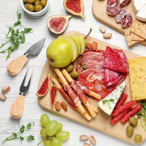 Miniatura 2 de 18 piezas de accesorios para charcutería juego de cuchillos para esparcer mantequilla de queso utensilios de embutidos asas de madera mini pinzas
