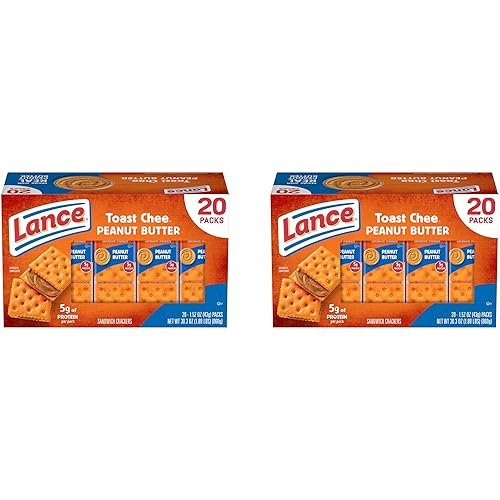 Miniatura 30 de Galletas de sándwich Lance, mantequilla de maní Nekot, 10 paquetes envueltos individualmente, 6 galletas cada uno