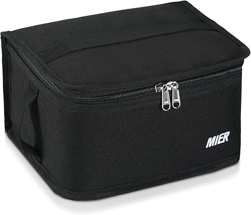 Miniatura 11 de MIER Lonchera pequeña para niños y adultos, compacta con aislamiento, mini hielera térmica portátil para viajes de trabajo, escuela, color azul Azul