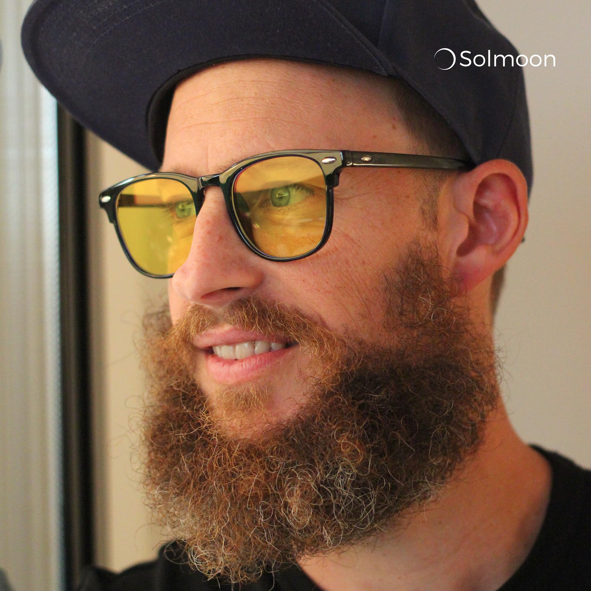 Solmoon Gafas Luz Azul Día y Noche – Set 2 Gafas Focus Amarilla + Sleep Roja | Sistema Circadiano 24H de Optimización Lumínica | Lentes Tritan™ BPA Free | Circalens™