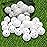 THIODOON Practice Golf Balls 24 Pack Limited Flight Golf Balls 40mm Hollow Plastic Golf Training Balls Colored Airflow Golf Balls for Swing Practice Driving Range Home Use Indoor (White,24 pcs)