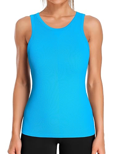 ATTRACO Workout Tank Tops for Women Seamless Full Length Gym