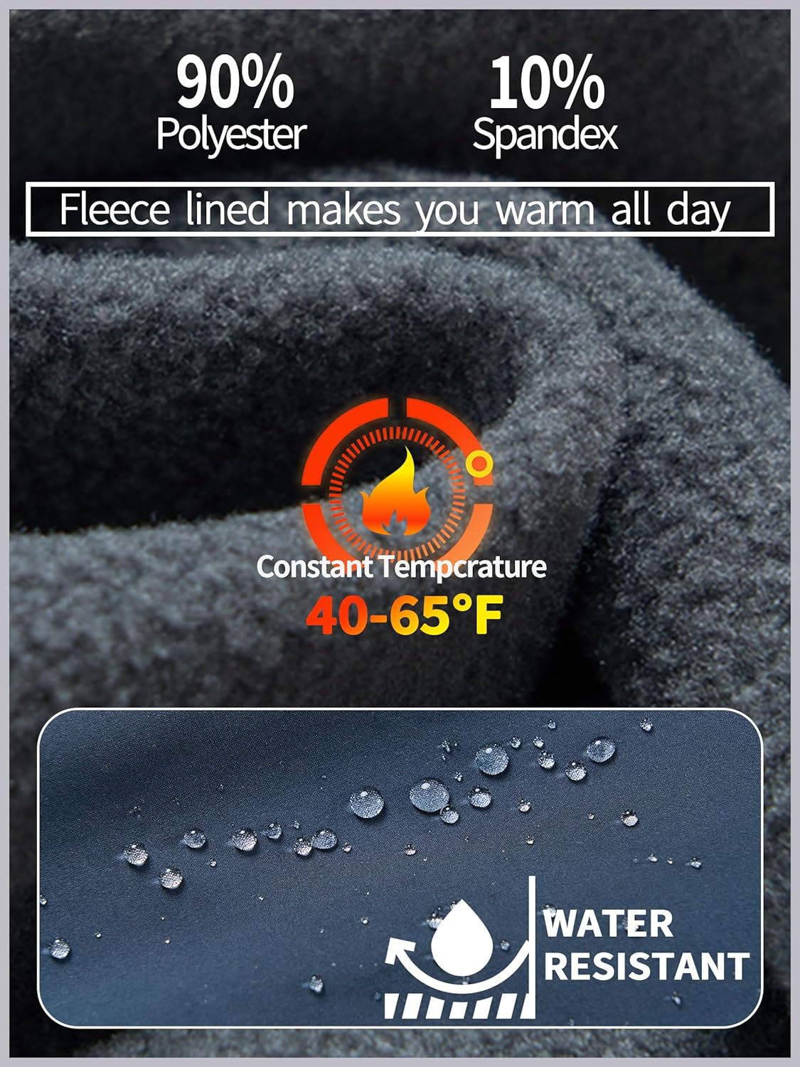 Women's Snow Ski Pants Waterproof Windproof Fleece Lined Softshell Insulated Winter Snowboarding Hiking Outdoor Flare Pants - Image 3