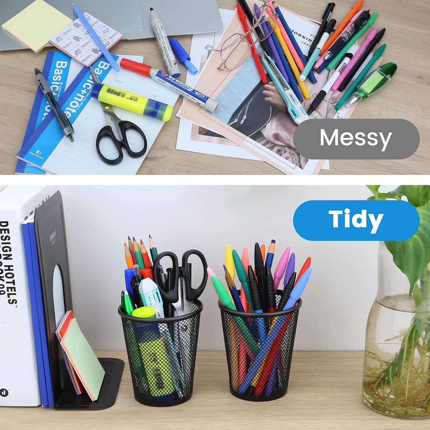 Pen Holder for Desk, Pencil Holder for Desk, 4 Pack Pencil Cup for Pen image 4