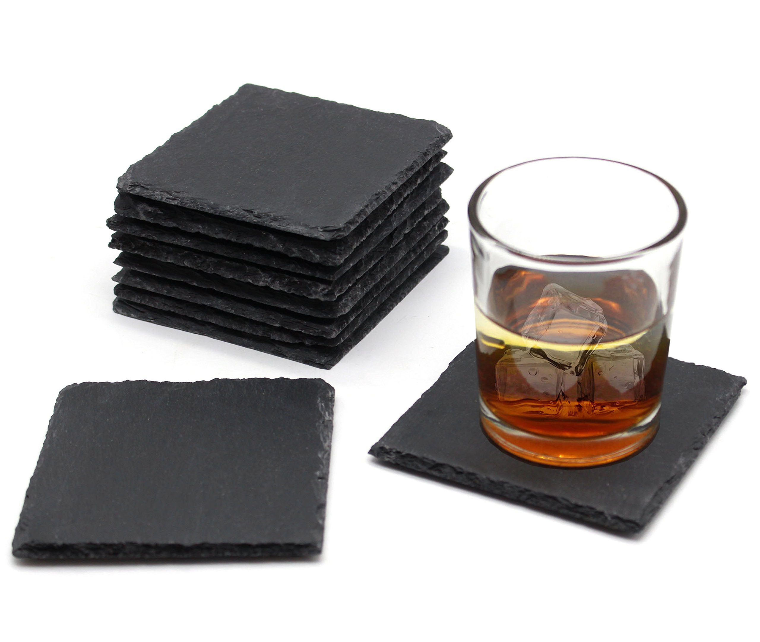 VanGogh Slate Square Coaster Tableware Mat 10x10cm (4pcs)