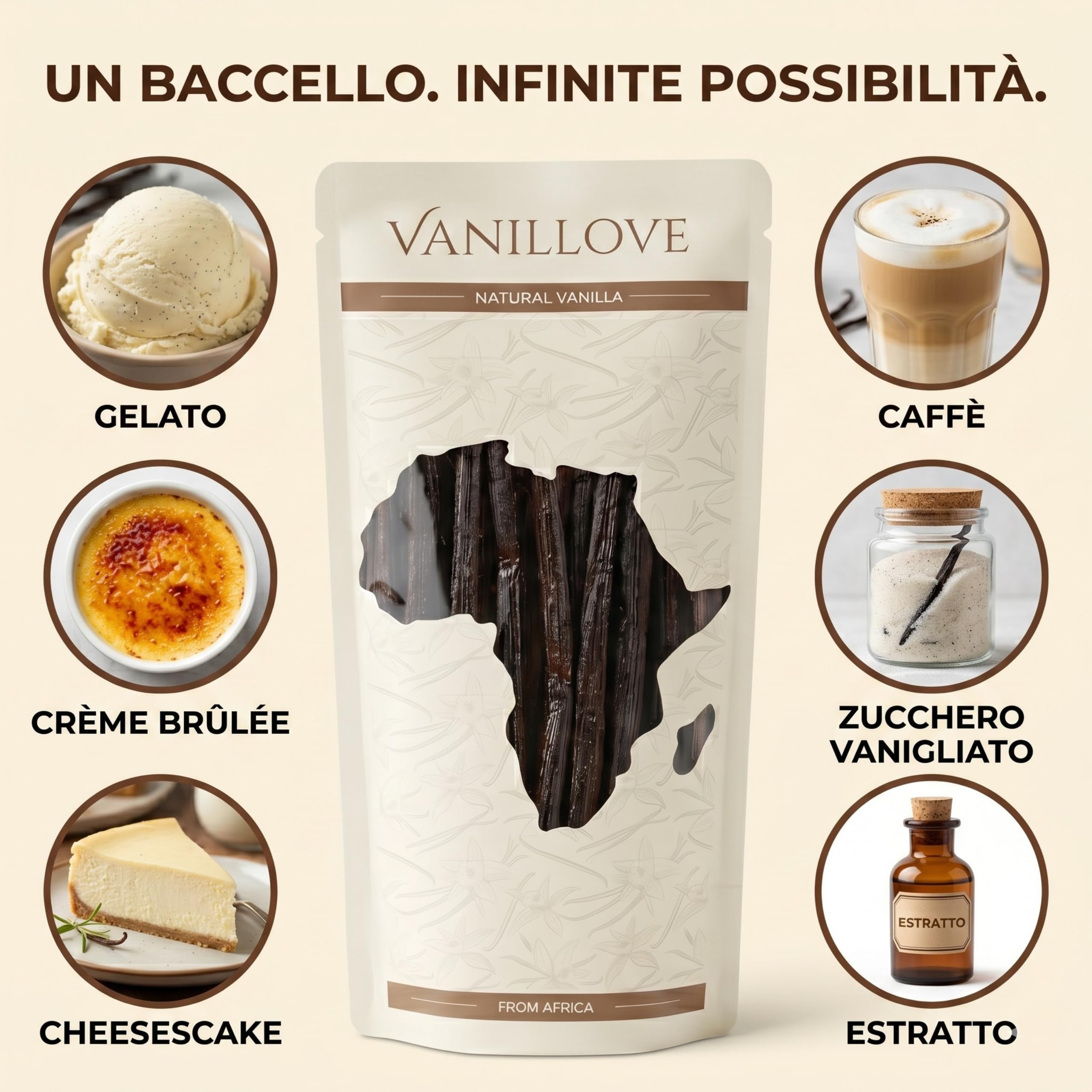 Baccelli di Vaniglia Bourbon XXL 15 Pezzi (16-18cm) - Bacche di Vaniglia Fresche dall'Uganda Classe A - Estratto di Vaniglia, Pasta di Vaniglia & Dolci - Vanilla Beans Gourmet