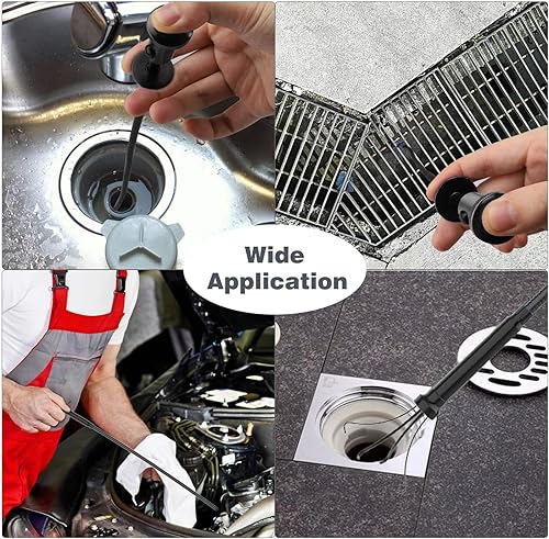 Miniatura 7 de Herramienta de agarre magnético de cuatro garras, barredora de manguera flexible con luces LED, herramienta flexible de ayuda de largo y práctico