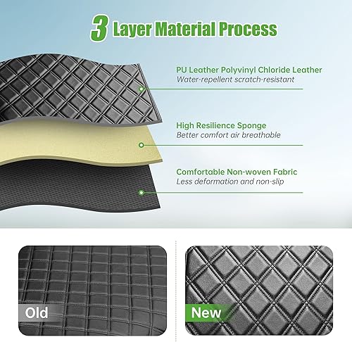 Miniatura 4 de 10L0L Funda de asiento de carrito de golf para Yamaha G29DriveDriver 2 - Funda de asiento delantero de repuesto de cuero con diamante para carrito