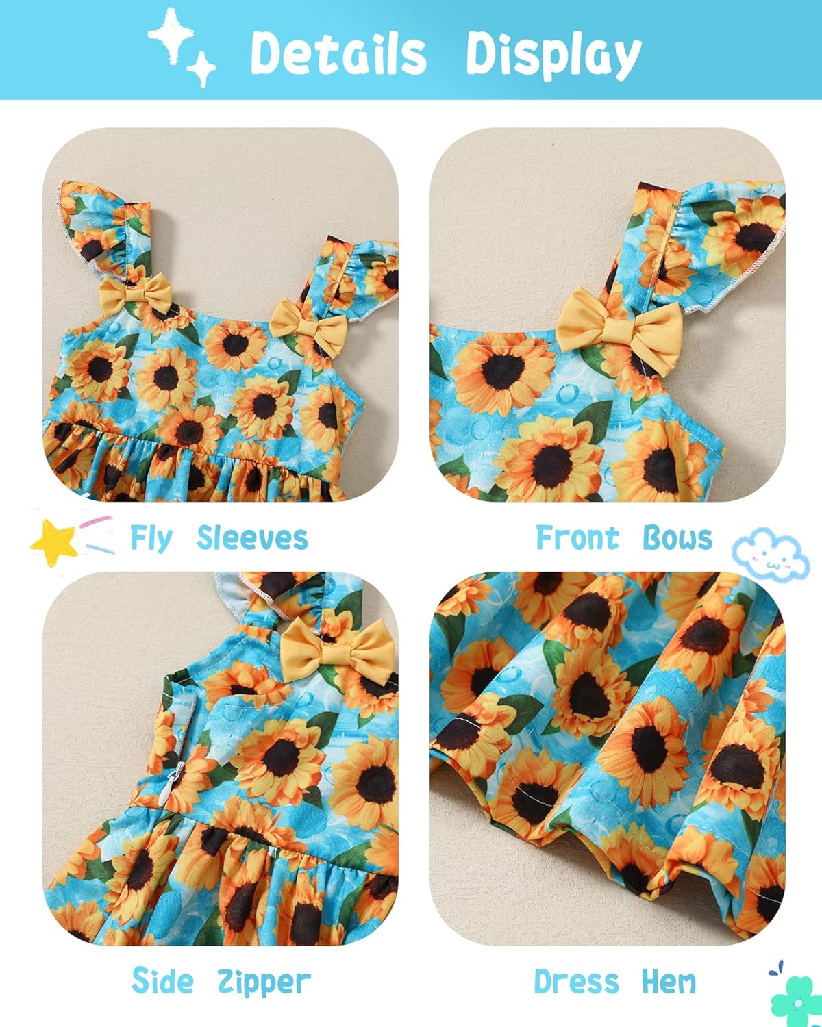 Baby Girl Dress Newborn Girls Summer Boho Dresses Infant Sleeveless Flower Sundress Todddler Baby Clothes - Image 5