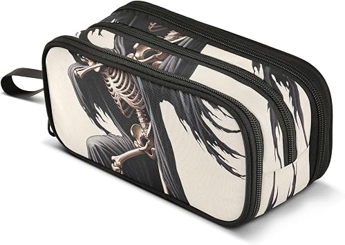 Pencil Case Zipper Pencils Pouch Grim Reaper Dabbing Pencil Bags Storage Cute Pen Marker Bag for Girls Colorful Stationery Kids Organizer School Supply
