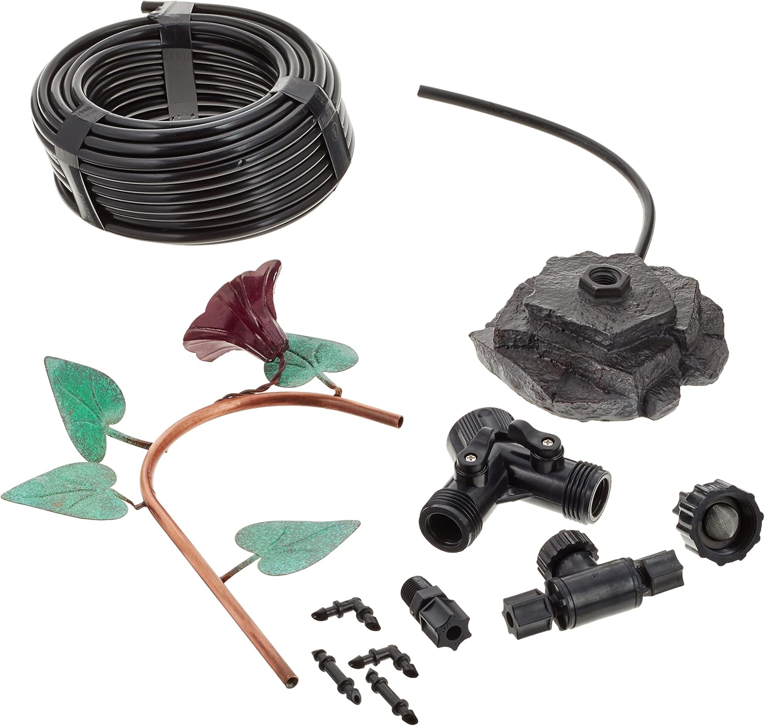 Birds Choice AAD413R Ivy Leaf Bird Bath Dripper with Rock