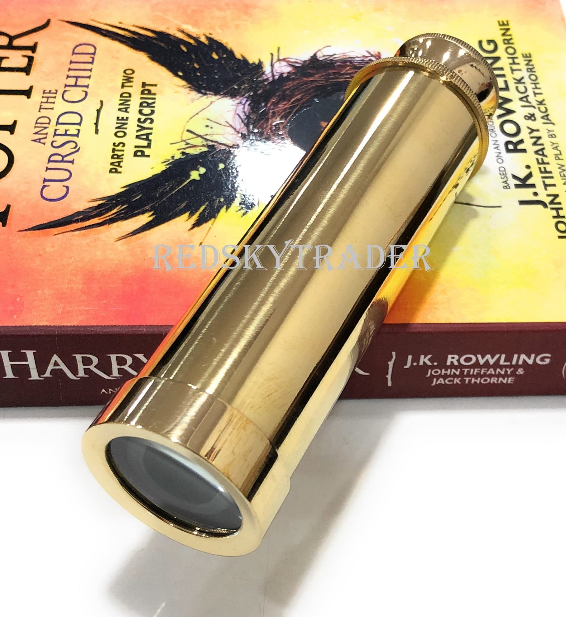 RedSkyTrader 15,2 cm Bright Brass pirata telescopio – palmare – nautica box 1 Pack Brass