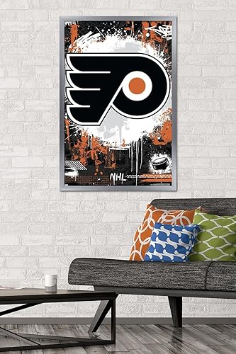 Vista 18 de Trends International NHL Philadelphia Flyers - Póster de pared Maximalist Logo 23, 14.72 x 22.37 pulgadas, versión enmarcada en bronce Versión