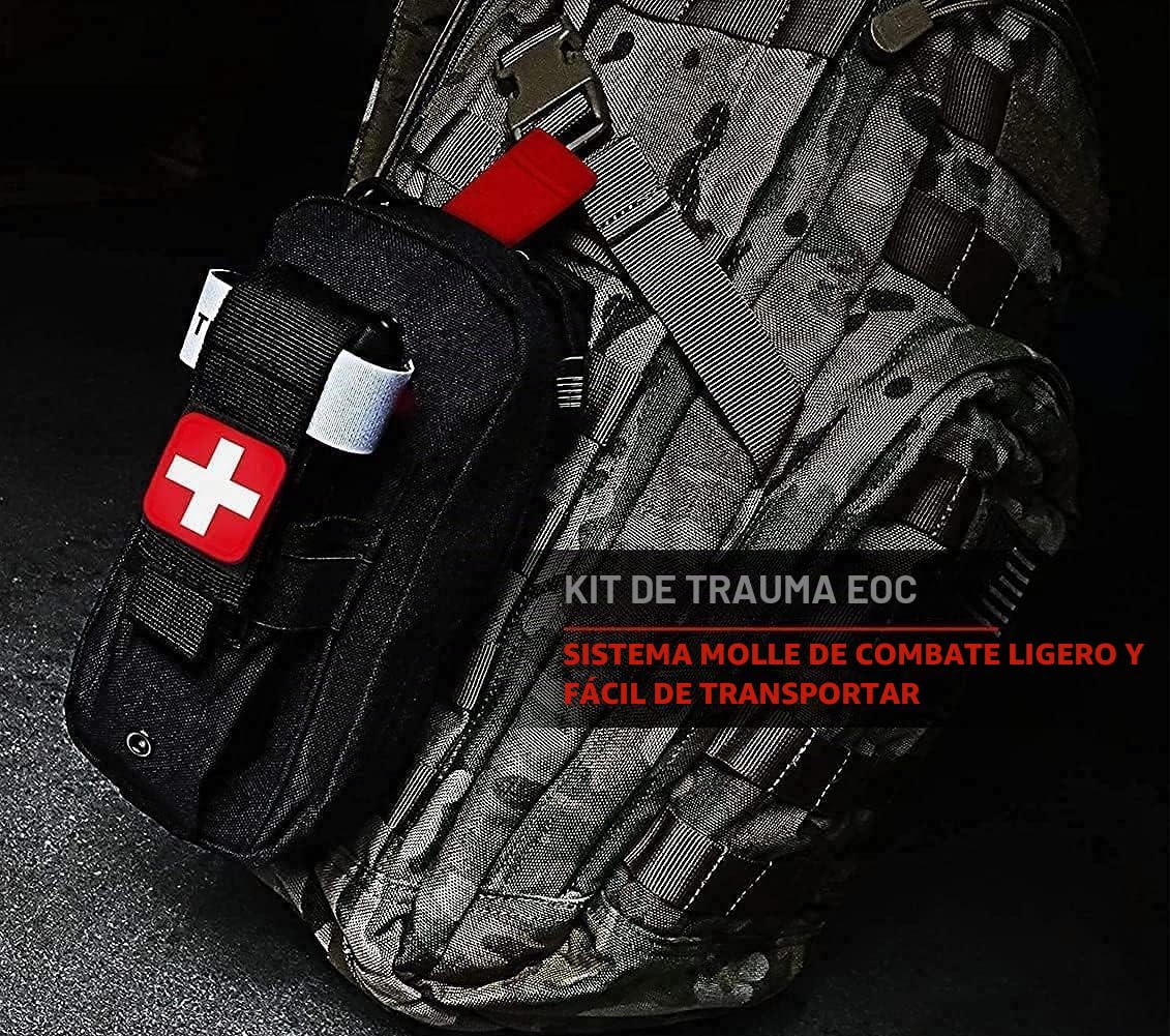 Kit Médico Trauma Torniquete, Botiquín Primeros Auxilios Emergencia, Médico EMT IFAK Control Hemorragias Graves, Camping Militar Senderismo,B