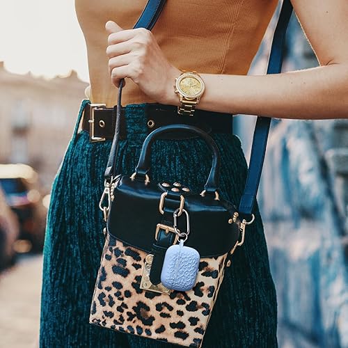 Vista 105 de Funda para Airpods de 2ª y 1ª, silicona suave, leopardo, compatible con Apple AirPods de 2ª/1ª generación de carga con llavero, a prueba de golpes