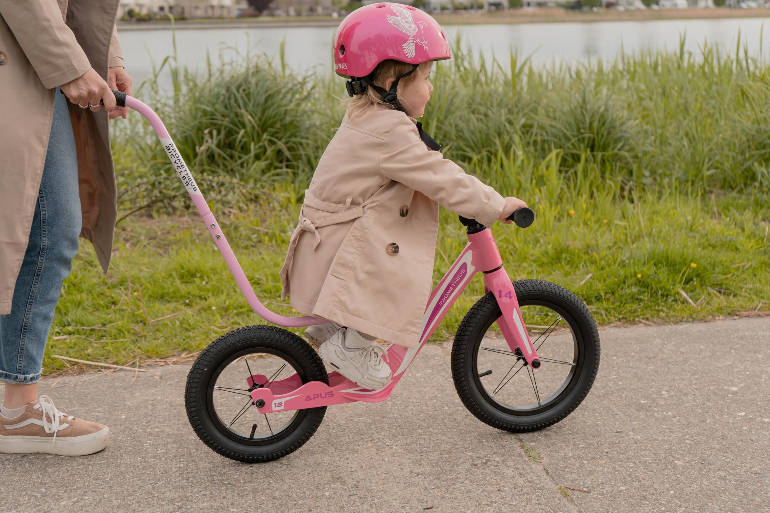 PROMETHEUS BICYCLES Barre De Poussée Enfant – 630 Mm, Démontable En 3 Parties, S’adapte Aux Vélos 10 à 20 Pouces