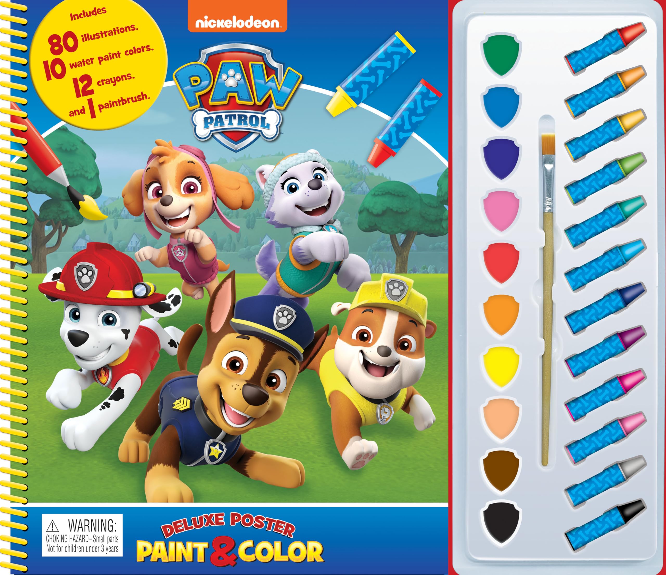 PAW PATROL DELUXE POSTER PAINT & COLOR (Deluxe Poster and Paint): Phidal Publishing ...