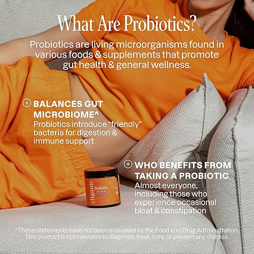 Miniatura 2 de Cliganic Gomitas de probióticos para mujeres y hombres que promueven la salud intestinal digestiva (5 mil millones de UFC, suministro para 60 días),