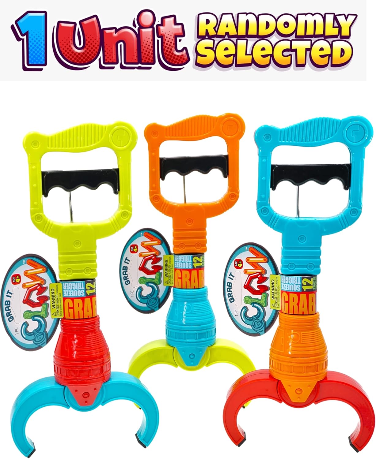 JA-RU Grab It 12 Inch Claw Grabber Toy (1 Grabber Toy). Plastic Robot Claw Grabbing Toys for Kids. Hand Eye Coordination Learning Toy. Toy Pickup Interactive Playtime Tool. Party Favor. 5617-1