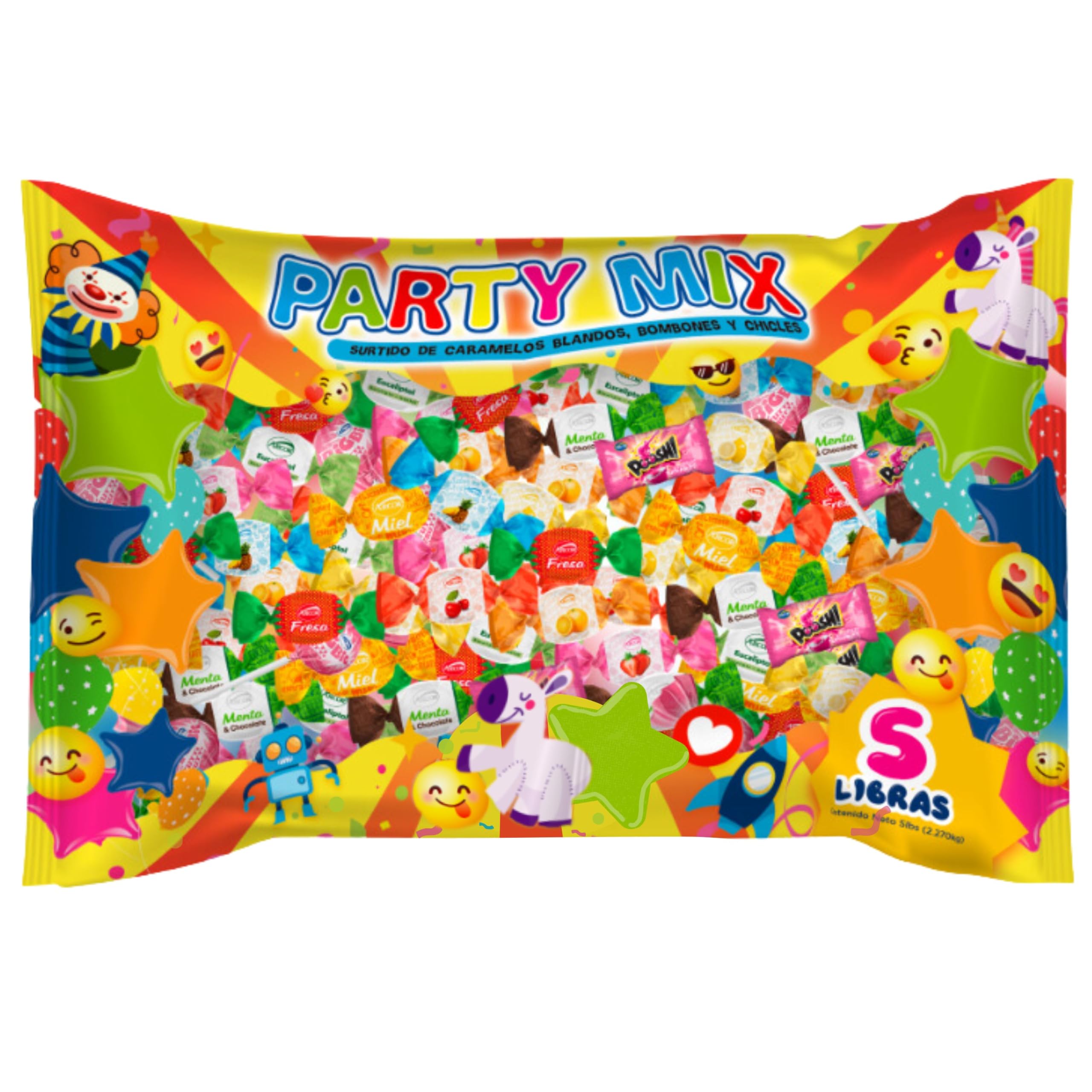 Ultimate Holiday Party Mix 5 Lb Bulk Candy Variety Chewy & Hard Candies, Lollipops, Fruit Chews Assorted Fruity Flavors Fun Size Sampler 80 Oz