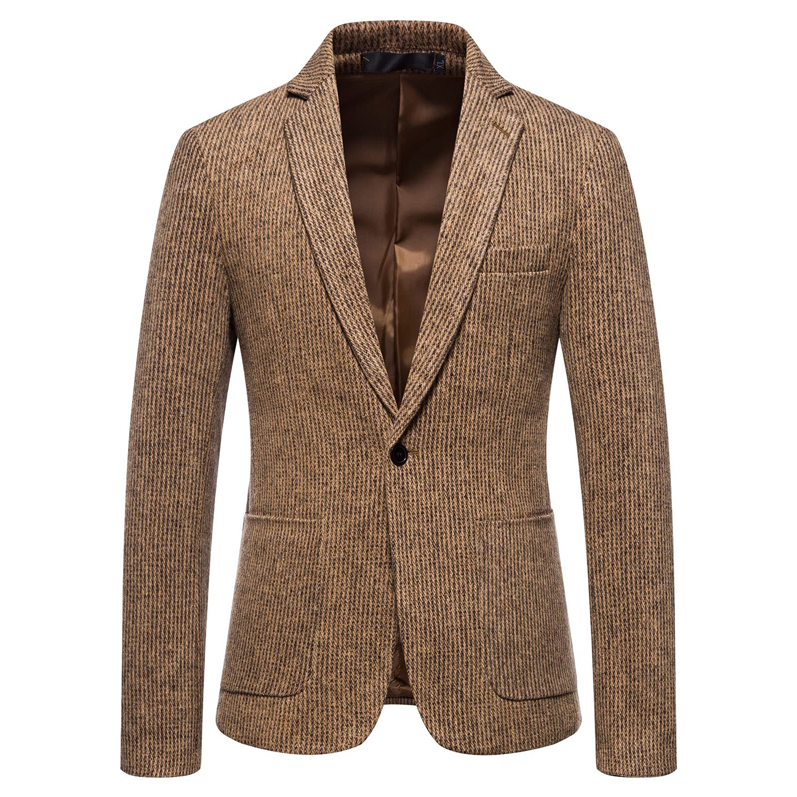Vestito Elegante Uomo - Giacca Elegante da Uomo per Cerimonia Business con Tasche e Finiture a Righe