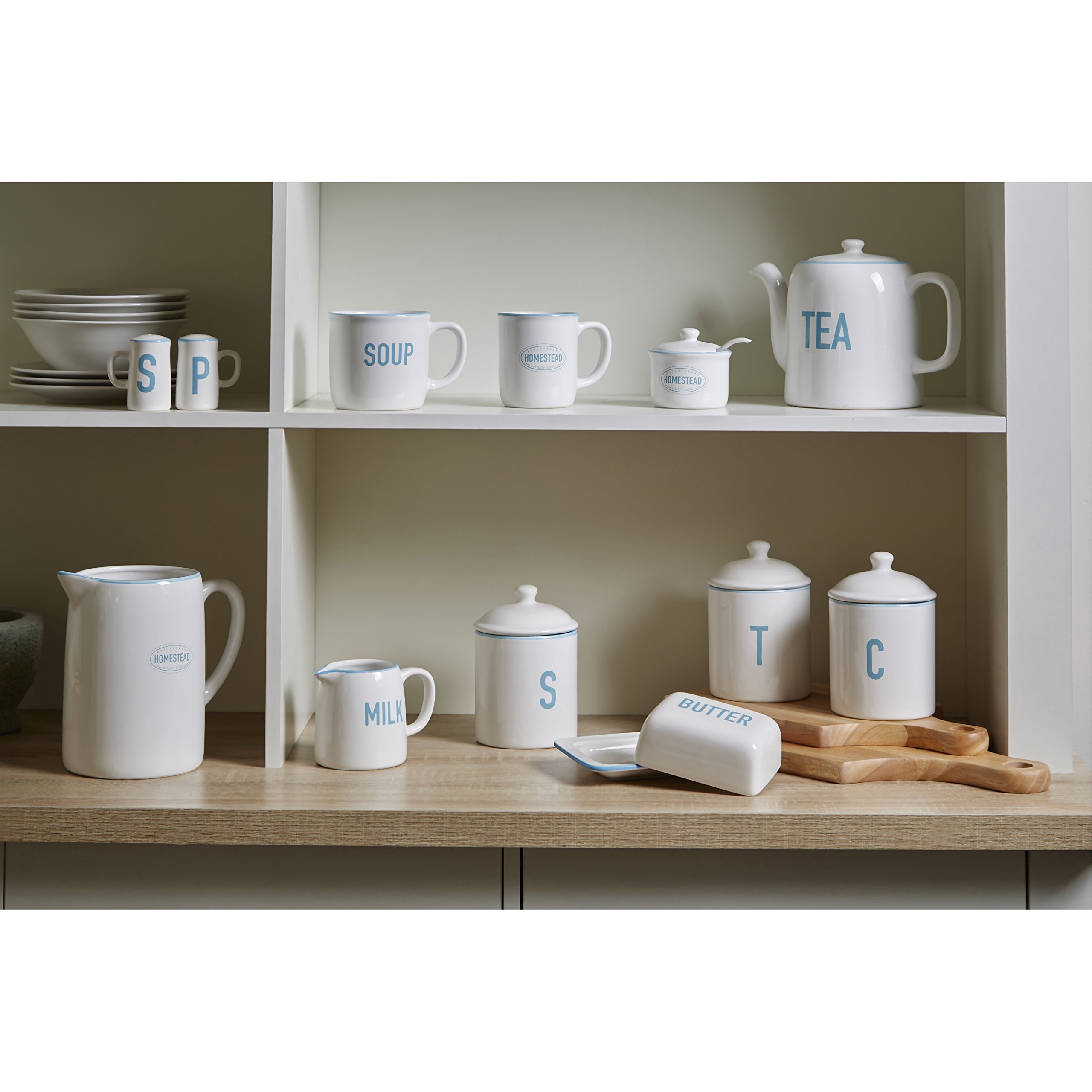 Premier Housewares Homestead Coffee Canister, White, 570 ml, 11 x 11 x 15 cm - Image 3