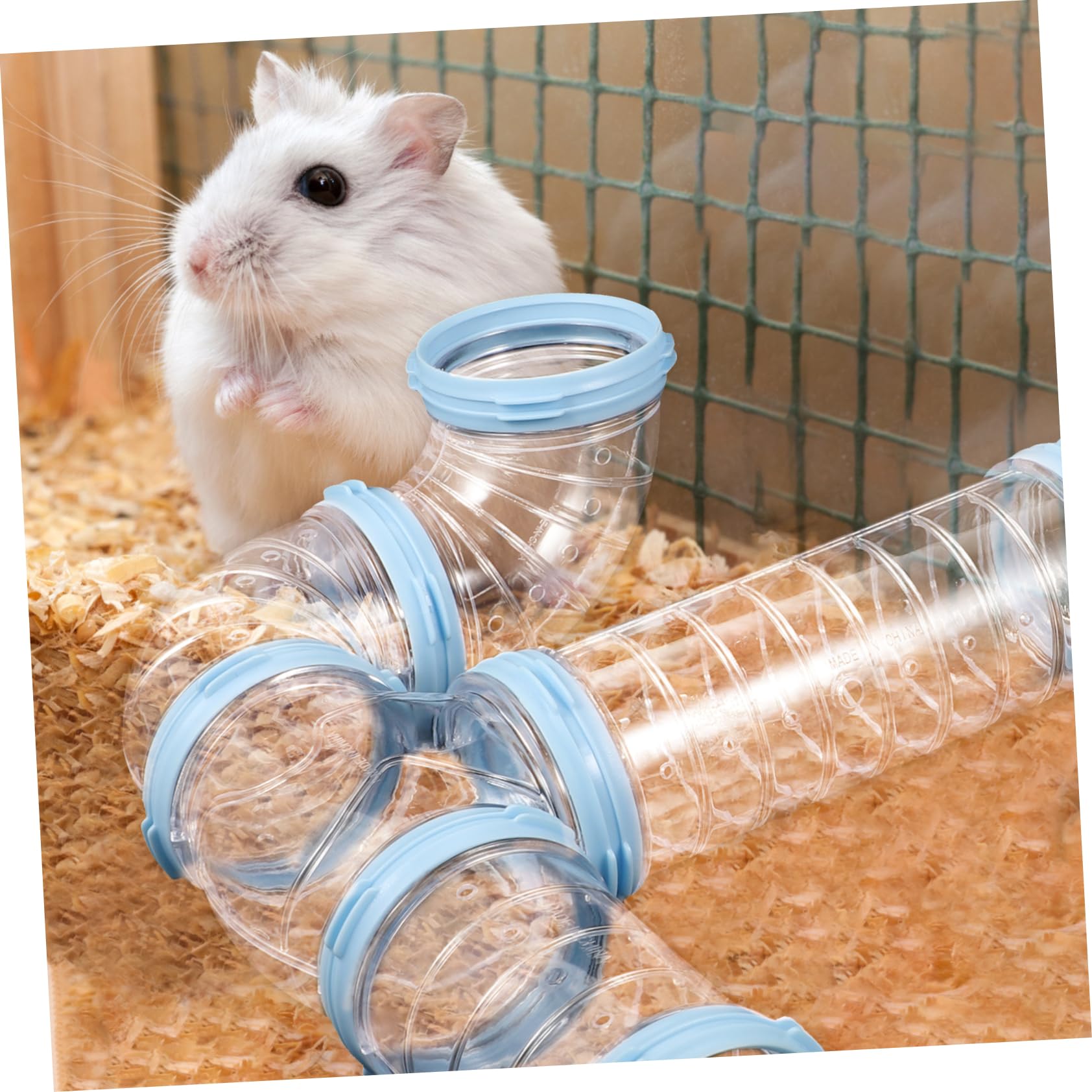 Hamstertunnel aus PP Kunststoff, Transparent, 2 Röhrensätze für Käfige