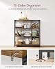 VASAGLE Bookcase, Bookshelf, Ladder Shelf 3-Tier, Display Storage Rack Shelf, for Office, Living Room, Bedroom, 33 x 100 x 103.1 cm, Industrial, Rustic Brown and Black LLS112B01