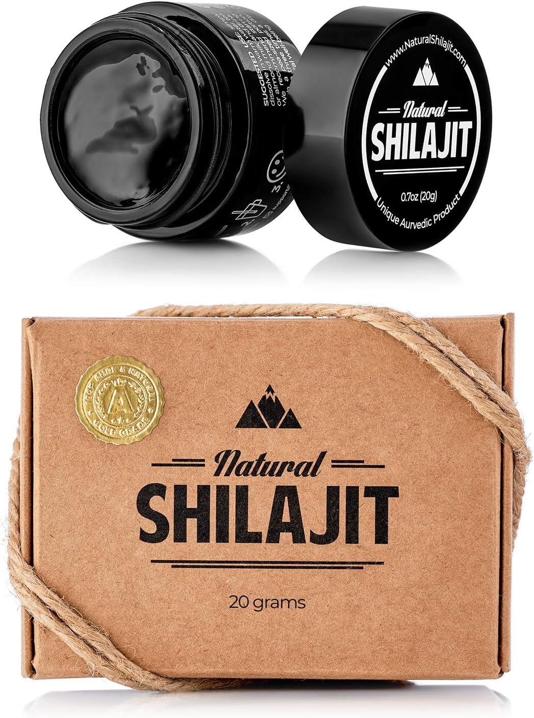 NATURAL SHILAJIT Resin (20g) – Genuine Altai Shilajit for Men & Women, DBP-Verified Bioactive Complex, Trace Minerals & Fulvic Compounds, Lab Tested, Pure Resin Supplement
