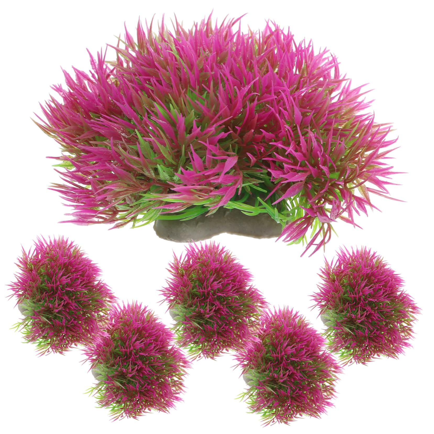 BESPORTBLE Fish Tank Plants Realistic Artificial Fake Plant Set 6pcs Look Betta Fish Hideout Plant Aquarium Decorations