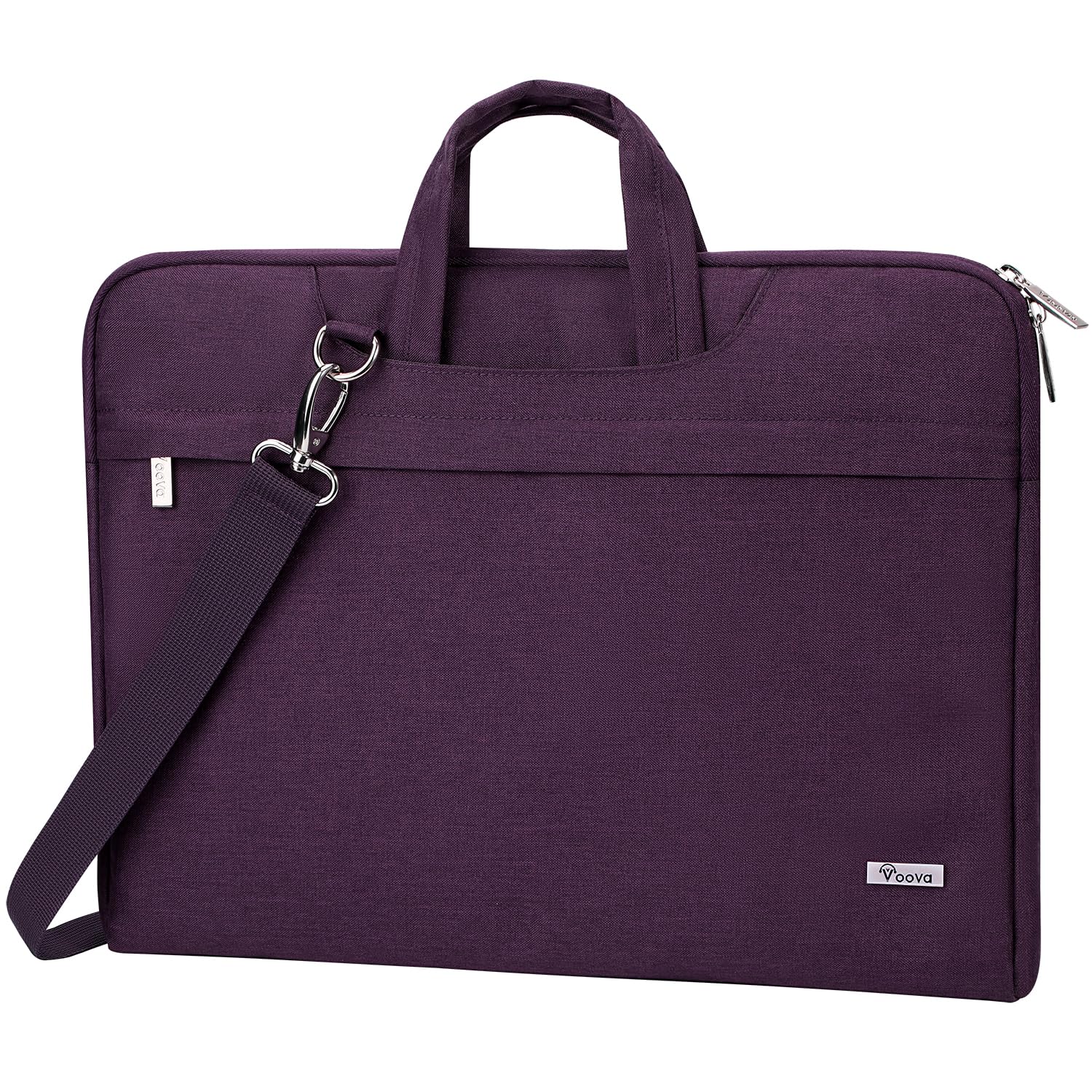 Voova 17.3-17 Inch Laptop Sleeve with Handle, MacBook Sleeve, Dark Purple | Splash-proof 17.3-inch laptop sleeve with handle and removable strap; fits Dell, HP and Lenovo notebooks for business travel 17-17.3 In Dark purple
