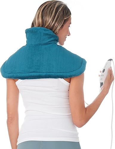 PureRelief, Almohadilla de calor para cuello y hombros con tecnologĂa de calentamiento rápido, cierre magnĂ©tico y bolsa de almacenamiento PureRelief, Almohadilla de calor para cuello y hombros con tecnologĂa de calentamiento rápido, cierre magnĂ©tico y bolsa de almacenamiento