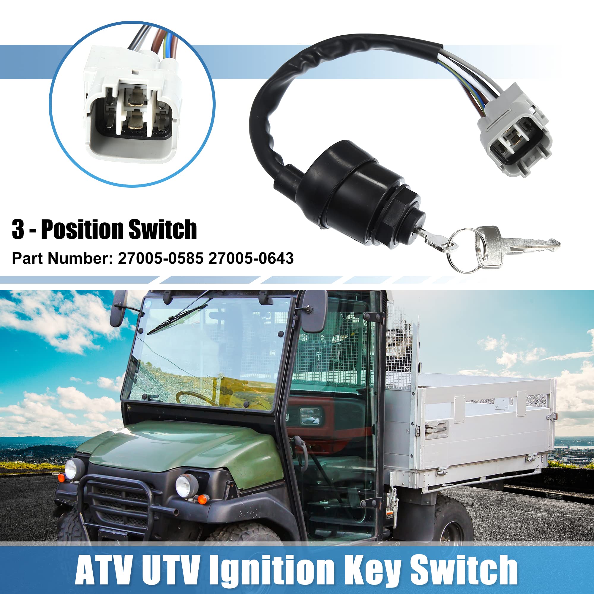 武具 hhkk Amazon.com: X AUTOHAUX ATV UTV Ignition Key Switch 3